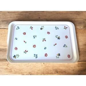 Villeroy & Boch Italy Melanine Serving Tray 18.5" Petite Fleur White Floral